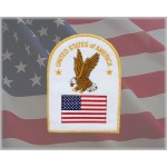 USA Flag Patch White